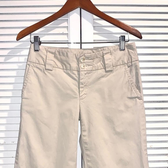 Banana republic stretch khaki cropped wide leg pants Size 4 - Picture 3 of 8